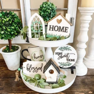 4pcs Home Wood Sign Set