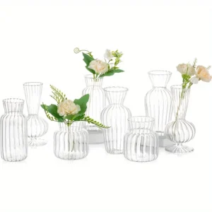 8/16 Pieces Glass Vase Set